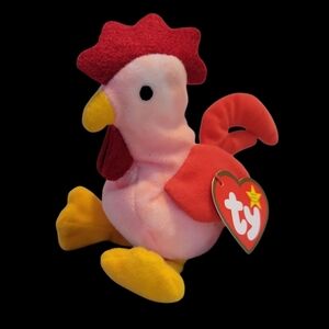 Ty Teenie Beanie Baby “Strut” the Rooster – Retired & Collectible 🐔